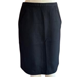 Womens Skirt Size 4 Black Pencil Professional Business Casual Classic Office